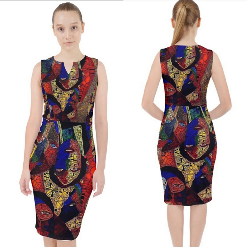 "United We Stand Mosaic" Bodycon Dress